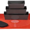 Sareva Cakevorm / Cakeblik Set - 5 Delige Set + Bakmat En Ovenhandschoen