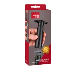 Vacu Vin Wijnpomp Met 2 Wijnstoppers - Wine Saver - Zwart -Goedkope Keuken Wijs Winkel 09814606 Wine Saver Black 1 Pump 2 Stoppers Pack