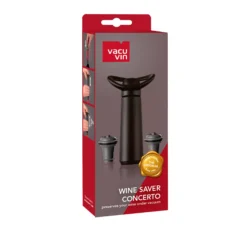 Vacu Vin Wijnpomp Met 2 Wijnstoppers - Wine Saver Concerto - Zwart -Goedkope Keuken Wijs Winkel 09875606 Wine Saver Concerto 1 Pump 2 Stoppers Pack