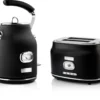 Westinghouse Retro Waterkoker + Broodrooster 2 Sleuven - Zwart