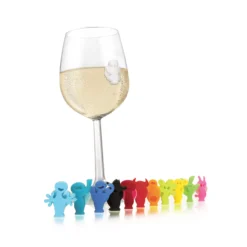 Vacu Vin Wijnglasherkenners - Gekleurd - 12 Stuks -Goedkope Keuken Wijs Winkel 1886060 Glass Markers Party People 12 pcs Main