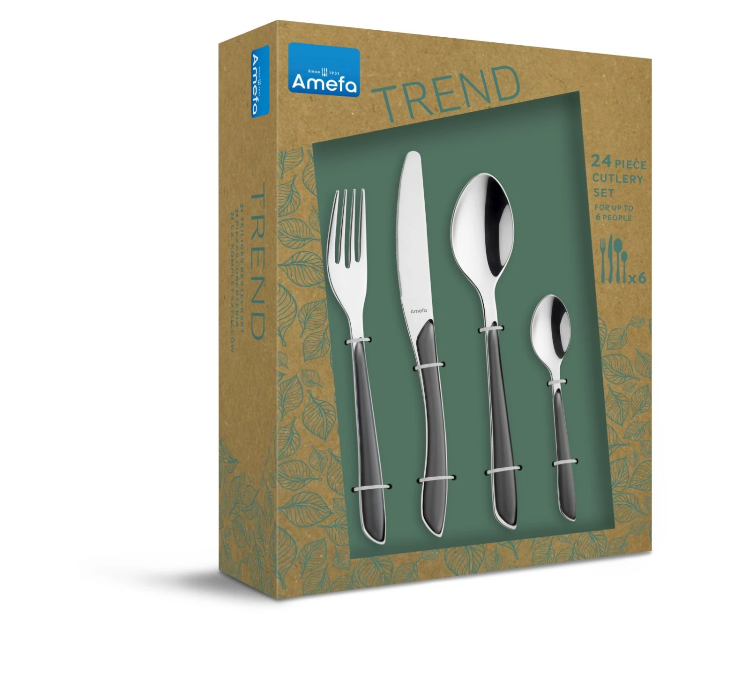 Amefa Bestekset Eclat - Leigrijs - 24-delig / 6 Personen 6 Amefa Bestekset Eclat - Leigrijs - 24-delig / 6 Personen - Afbeelding 6