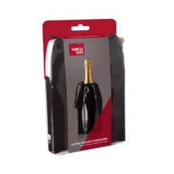 Vacu Vin Champagnekoeler Active Cooler - Sleeve - Zwart -Goedkope Keuken Wijs Winkel 38856606 Active Cooler Champagne Black Pack