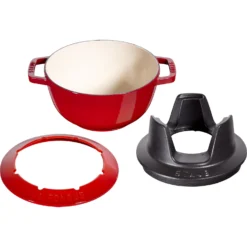 Staub Fondueset Kersenrood - ø 20 Cm / 2.36 Liter -Goedkope Keuken Wijs Winkel 40511 975 0 6 scaled