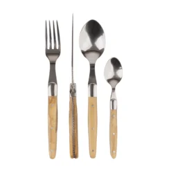 Jay Hill Bestekset Laguiole - Olijfhout - 4-delig -Goedkope Keuken Wijs Winkel 45 bestek