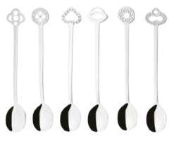 Sambonet Koffielepels Party Items Zilver 6 Stuks