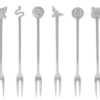Sambonet Gebaksvorkjes Party Fashion Antique Zilver 6 Stuks