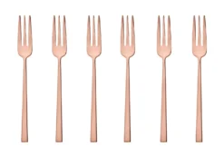 Sambonet Gebaksvorkjes Rock Koper 6 Stuks