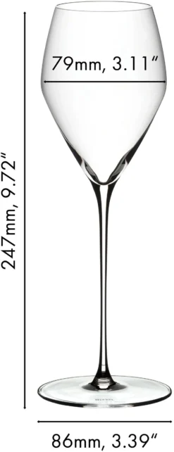 Riedel Champagne Glazen Veloce - 2 Stuks -Goedkope Keuken Wijs Winkel 633000028 dimensions JQSlckBH