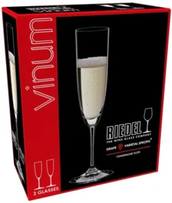 Riedel Champagne Glazen / Flutes Vinum - 2 Stuks -Goedkope Keuken Wijs Winkel 641600008 packaging s9H171Kq