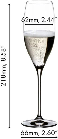 Riedel Champagne Glazen Vinum - Cuvee Prestige - 2 Stuks -Goedkope Keuken Wijs Winkel 641600048 dimensions ZhkfIOcI