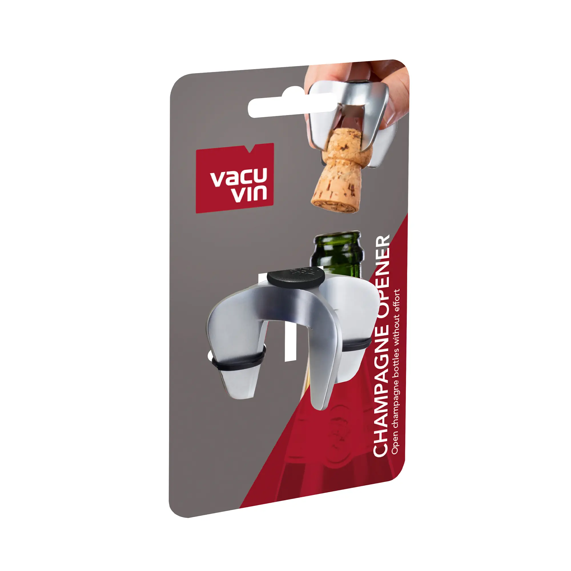 Vacu Vin Champagne Opener - Compact - Zilver 3 Vacu Vin Champagne Opener - Compact - Zilver - Afbeelding 3