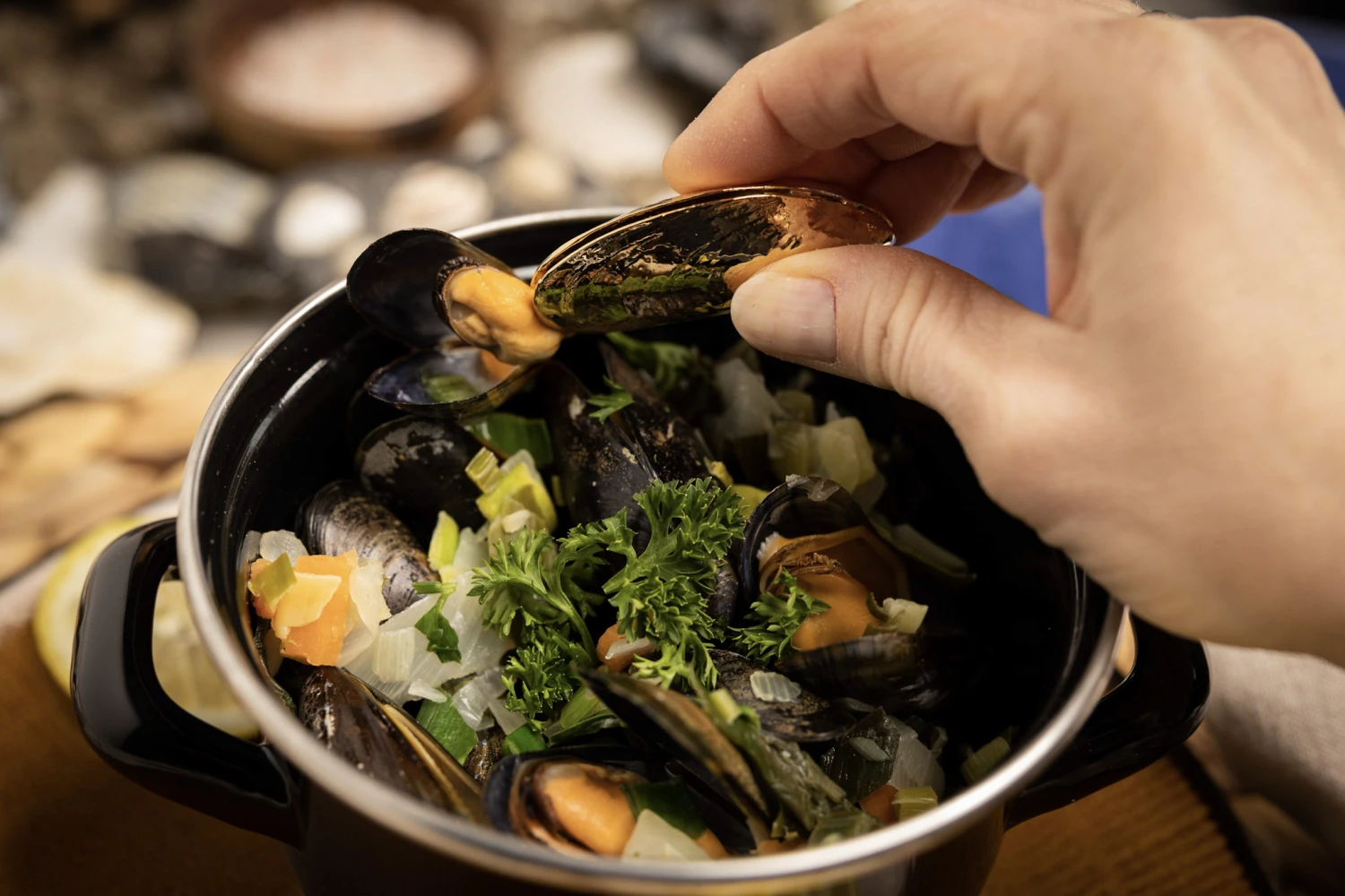 Anovi Mosselbestek - Verguld - 2-delig 3 Anovi Mosselbestek - Verguld - 2-delig - Afbeelding 3