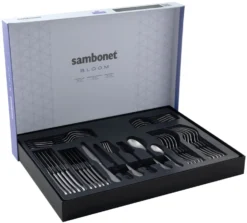 Sambonet Bestekset Bloom - Antique RVS - Monoblock - 36 Delig / 6 Personen -Goedkope Keuken Wijs Winkel 8014808499029 3