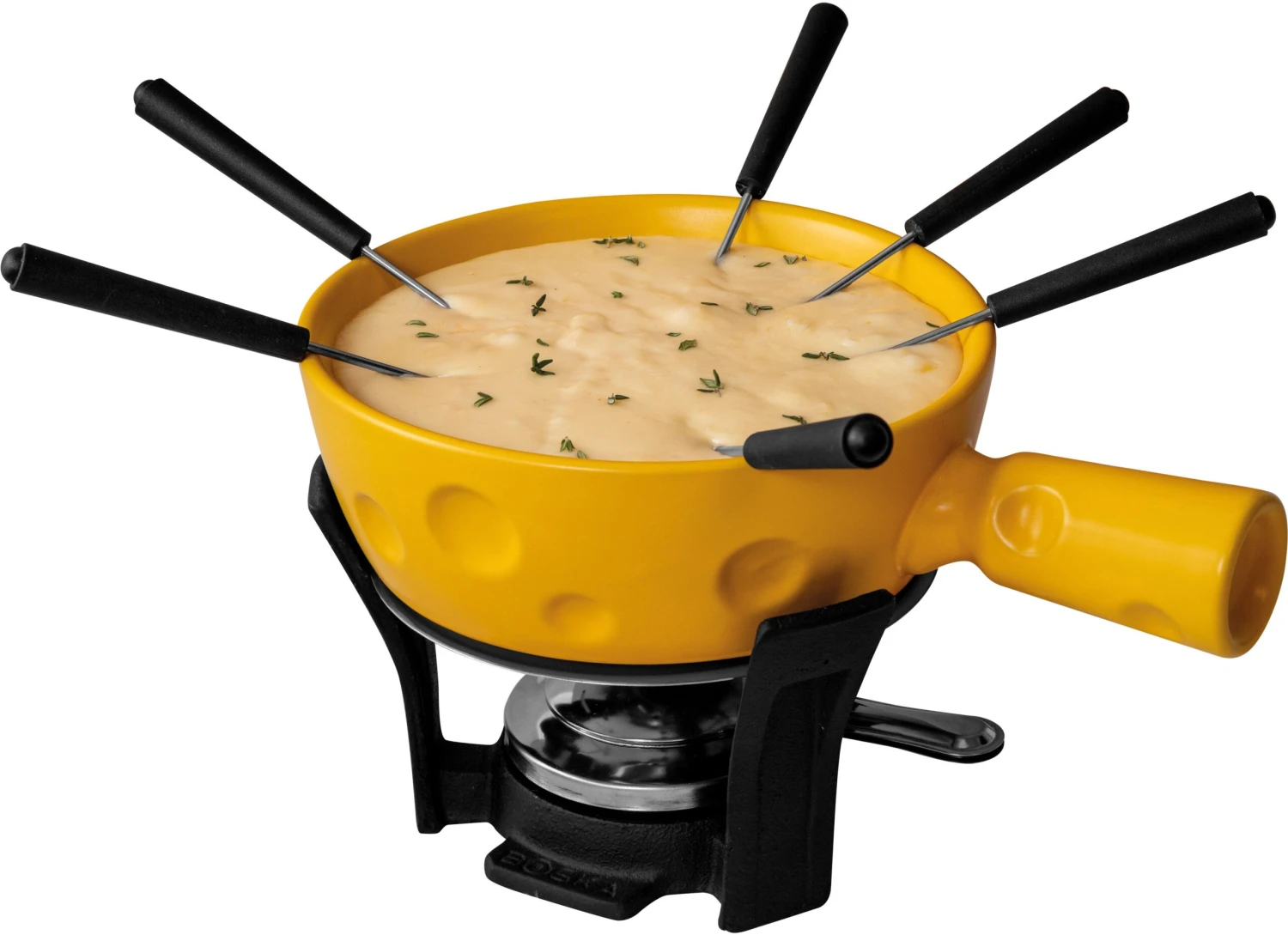 Boska Fondueset Cheesy - 6 Personen - Geel/zwart - 1.3 Liter 1 Boska Fondueset Cheesy - 6 Personen - Geel/zwart - 1.3 Liter