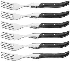 Jay Hill Steakvorken Laguiole - Zwart - 6 Stuks -Goedkope Keuken Wijs Winkel 8720364450885 1