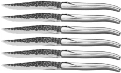 Jay Hill Steakmessen Laguiole - Raw Black - RVS - 6 Stuks -Goedkope Keuken Wijs Winkel 8720364453435 2