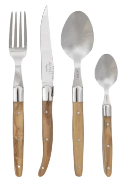 Jay Hill Bestekset Laguiole - Olijfhout - 4-delig