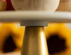 Jay Hill Taartplateau Marmer - Wit Goud - ø 25 Cm - Hoogte 12 Cm -Goedkope Keuken Wijs Winkel AR7A8664