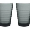 Iittala Glas Aino Aalto - Donkergrijs - 330 Ml - 2 Stuks