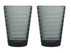 Iittala Glas Aino Aalto - Donkergrijs - 330 Ml - 2 Stuks