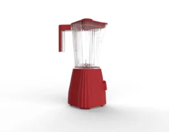 Alessi Blender Plissé - 5 Snelheden + Turbostand - Rood - Michele De Lucchi - 1.5 Liter - MDL09 R -Goedkope Keuken Wijs Winkel Alessi Blender1