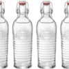 Bormioli Rocco Beugelflessen / Weckflessen Officina 1825 - Transparant - 1.2 Liter - 4 Stuks
