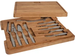 Boska Kaasset Ultimate Monaco+ (Eikenhouten Serveerplank & 10 RVS Kaasmessen) - 11 Delige Set -Goedkope Keuken Wijs Winkel CL productafbeeldingen 19