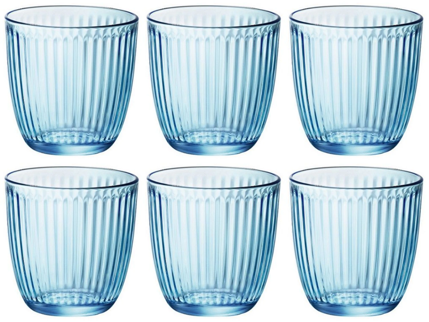 Bormioli Rocco Waterglazen Line - Blauw - 290 Ml - 6 Stuks 1 Bormioli Rocco Waterglazen Line - Blauw - 290 Ml - 6 Stuks