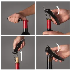 Vacu Vin Kurkentrekker Single Pull - Zwart -Goedkope Keuken Wijs Winkel CL.193869 b 2