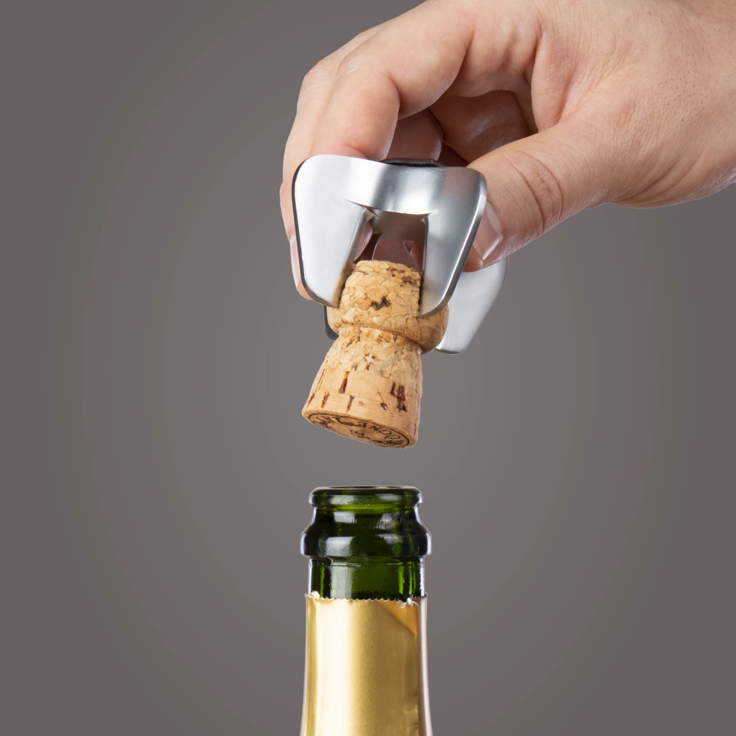 Vacu Vin Champagne Opener - Compact - Zilver 2 Vacu Vin Champagne Opener - Compact - Zilver - Afbeelding 2