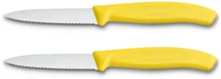 Victorinox Schilmes Swiss Classic - Geel - Gekarteld - 2 Stuks