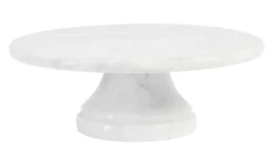 Jay Hill Taartplateau Marmer - Wit Grijs - ø 25 Cm - Hoogte 9.5 Cm