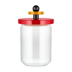 Alessi Voorraadpot Twergi - ES16/100 - Rood - ø 12 Cm / 1 Liter - Door Ettore Sotsass