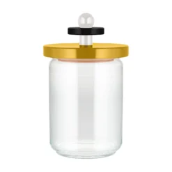 Alessi Voorraadpot Twergi - ES16/100 1 - Geel - ø 12 Cm / 1 Liter - Door Ettore Sotsass