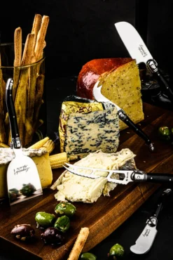 Laguiole Style De Vie Kaasmessen Met Plank Premium Line - Zwart -Goedkope Keuken Wijs Winkel Kaas5ZwartPlank 2