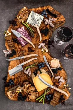 Laguiole Style De Vie Kaasmessen / Kaasmessenset Luxury Line Eikenhout Stonewash - 3 Stuks -Goedkope Keuken Wijs Winkel LuxKaasV2EikStone 5