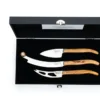 Laguiole Style De Vie Kaasmessen / Kaasmessenset Luxury Line Olijfhout - 3 Stuks