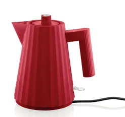 Alessi Waterkoker Plissé - Droogkookbeveiliging - Rood - Michele De Lucchi - 1 Liter - MDL06/1 R -Goedkope Keuken Wijs Winkel MDL06 1 R 1
