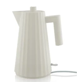 Alessi Waterkoker Plissé - Droogkookbeveiliging - Wit - Michele De Lucchi - 1.7 Liter - MDL06 W -Goedkope Keuken Wijs Winkel MDL06 W 01