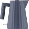 Alessi Waterkoker Plissé - Droogkookbeveiliging - Grijs - Michele De Lucchi - 1 Liter - MDL06/1 G