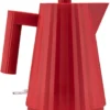 Alessi Waterkoker Plissé - Droogkookbeveiliging - Rood - Michele De Lucchi - 1 Liter - MDL06/1 R
