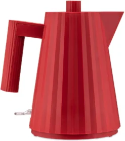 Alessi Waterkoker Plissé - Droogkookbeveiliging - Rood - Michele De Lucchi - 1 Liter - MDL06/1 R