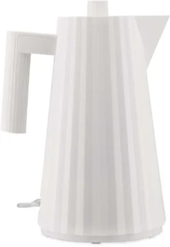 Alessi Waterkoker Plissé - Droogkookbeveiliging - Wit - Michele De Lucchi - 1.7 Liter - MDL06 W