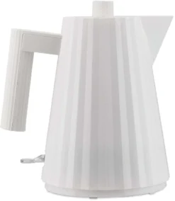 Alessi Waterkoker Plissé - Droogkookbeveiliging - Wit - Michele De Lucchi - 1 Liter - MDL06/1 W