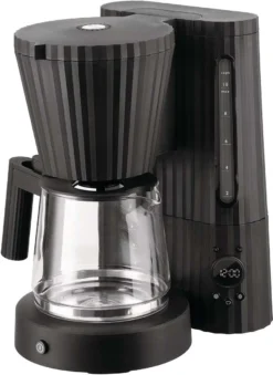 Alessi Filter-koffiezetapparaat Plissé - 1.5 Liter - Zwart - Michele De Lucchi - MDL14 B
