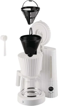 Alessi Filter-koffiezetapparaat Plissé - 1.5 Liter - Wit - Michele De Lucchi - MDL14 W -Goedkope Keuken Wijs Winkel MDL14 W 05 1x1 A4 3500pxl