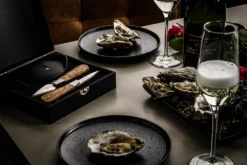 Laguiole Style De Vie Oestermessen Met Oesterhouder Luxury Line Olijfhout -Goedkope Keuken Wijs Winkel OesterOliveGift 2