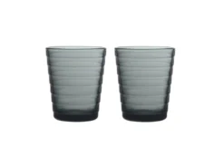 Iittala Glas Aino Aalto - Donkergrijs - 220 Ml - 2 Stuks