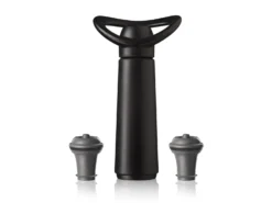 Vacu Vin Wijnpomp Met 2 Wijnstoppers - Wine Saver Concerto - Zwart